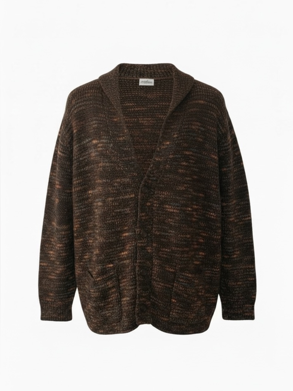 Vintage Rabe Men’s Chocolate Brown Knit Sweater Cardigan Size 40 EU Large US